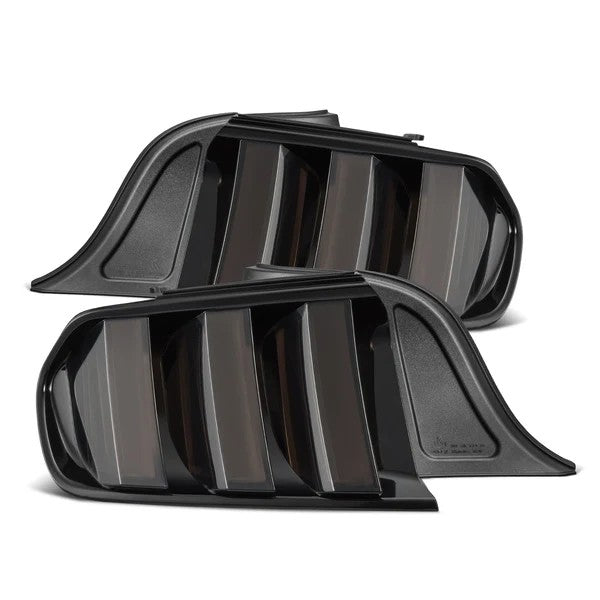 Alpharex Ford Mustang (2015-2023) NOVA-Series Prismatic LED Tail Lights Alpha-Black Housing with Clear Lens (BTL-FM15-SA-YW-LBS) (ARX655010)