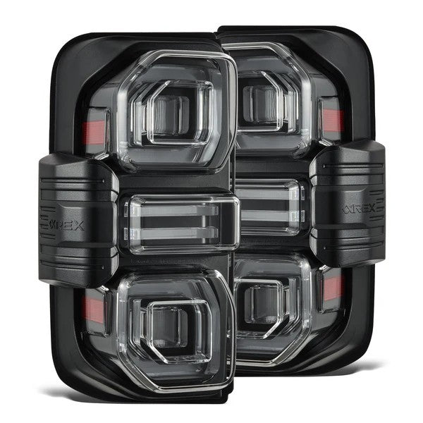 Alpharex Ford Bronco (2021-2026) NOVA-Series Prismatic LED Tail Lights Black Housing with Clear Lens (RTL-FB21-SA-YW-LB) (ARX659010)