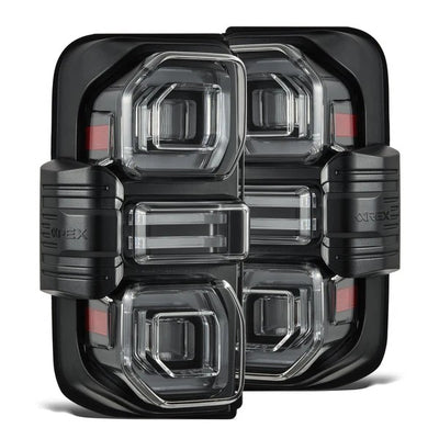 Alpharex Ford Bronco (2021-2026) NOVA-Series Prismatic LED Tail Lights Black Housing with Clear Lens (RTL-FB21-SA-YW-LB) (ARX659010)