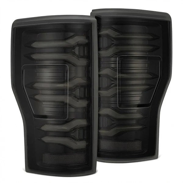 Alpharex Ford Super Duty (2017-2022) LUXX-Series LED Tail Lights Alpha-Black with Clear Lens (RTL-FD17-SA-YS-LB) (ARX659090)