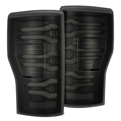 Alpharex Ford Super Duty (2017-2022) LUXX-Series LED Tail Lights Alpha-Black with Clear Lens (RTL-FD17-SA-YS-LB) (ARX659090)