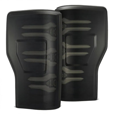 Alpharex Ford F-250/F-350/F-450/F-550 (2017-2022) Super Duty LUXX-Series LED Tail Lights Black Smoke Housing with Clear Lens (RTL-FD17-SA-YW-BS) (ARX659091)
