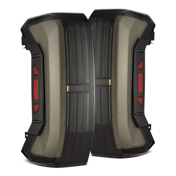 Alpharex Toyota Tundra (2022-2026) NOVA-Series Prismatic LED Tail Lights Black Smoke Housing with Red Lens (RTL-TUN22-SA-YW-BS) (ARX673001)