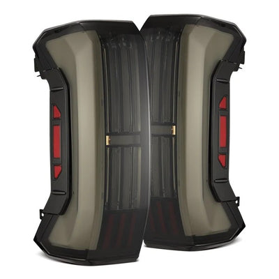 Alpharex Toyota Tundra (2022-2026) NOVA-Series Prismatic LED Tail Lights Black Smoke Housing with Red Lens (RTL-TUN22-SA-YW-BS) (ARX673001)