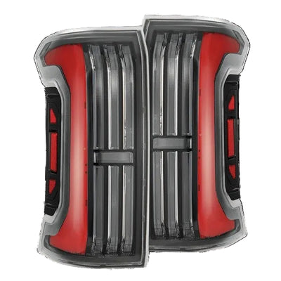 Alpharex Toyota GR86/Subaru BRZ (2021-2026) LUXX-Series LED Tail Lights Black Smoke Housing with Red Tubes and Clear Lens (BTL-T821-SA-YW-LBS) (ARX679010)