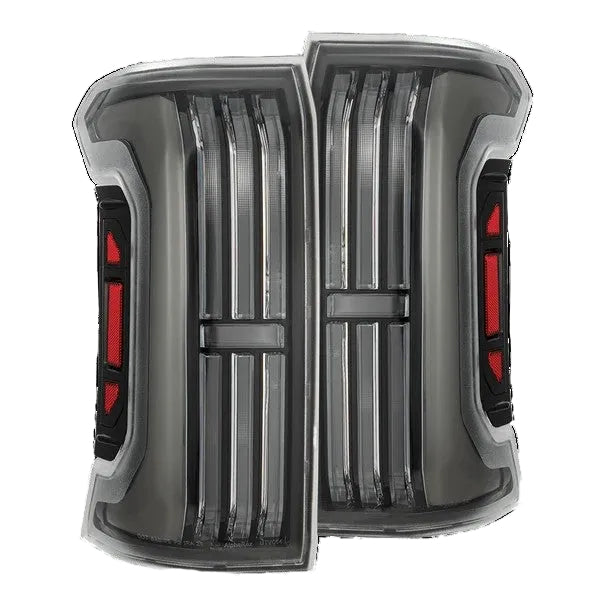 Toyota Tacoma (2024-2026) NOVA-Series Prismatic LED Tail Lights Black Housing with Red Tubes and Clear Lens (RTL-TT24-SA-YS-LB) (ARX679020)