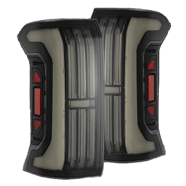 Alpharex Toyota Tacoma (2024-2026) NOVA-Series Prismatic LED Tail Lights Black Housing with Smoked Lens  (RTL-TT24-SA-YW-BS) (ARX679030)