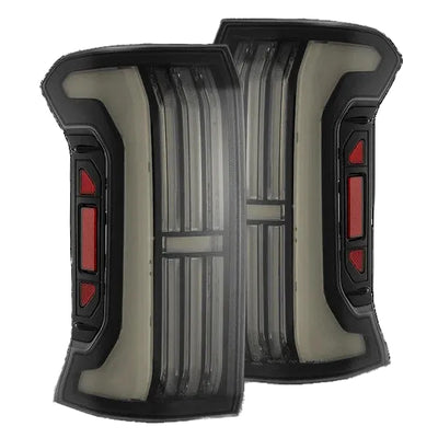 Alpharex Toyota Tacoma (2024-2026) NOVA-Series Prismatic LED Tail Lights Black Housing with Smoked Lens  (RTL-TT24-SA-YW-BS) (ARX679030)