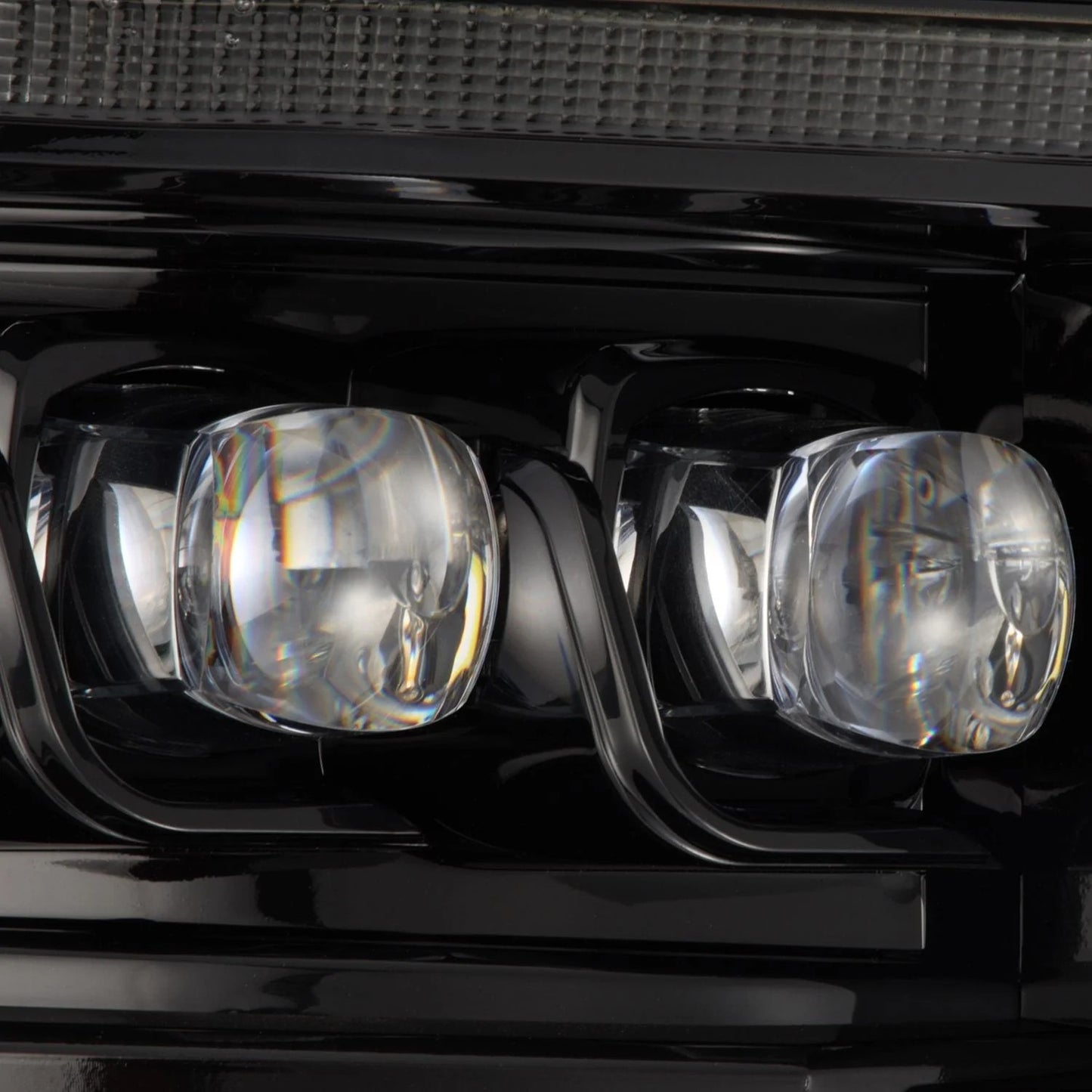 AlphaRex Alpha-Black LED Projector Headlights w/ Activation Light, Switchback DRL & Sequential Signal for 2021-2023 Ford F-150 / Raptor (AHL-FF21-G2-N-FLB)