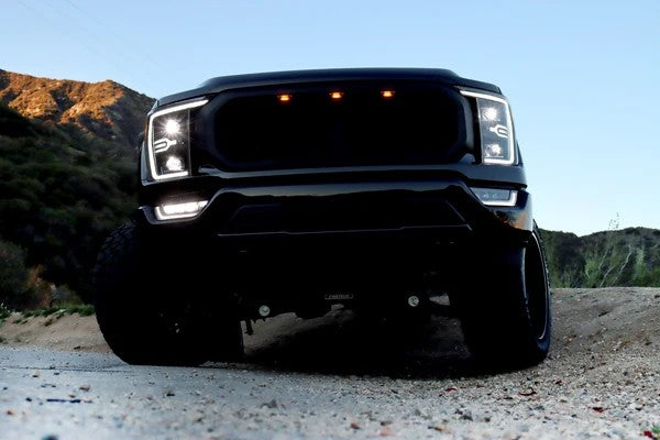Alpharex Ford F150 (2021-2023) / Raptor (2021-2023) LUXX-Series LED Projector Headlights Black Housing Clear Lens (AHL-FF21-G2-PL-SA-B) (ARX880139)