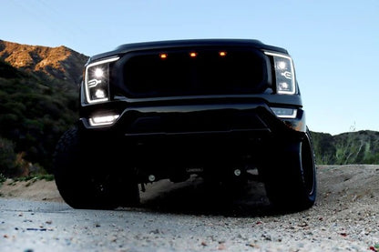 Alpharex Ford F150 (2021-2023) / Raptor (2021-2023) LUXX-Series LED Projector Headlights Black Housing Clear Lens (AHL-FF21-G2-PL-SA-B) (ARX880139)