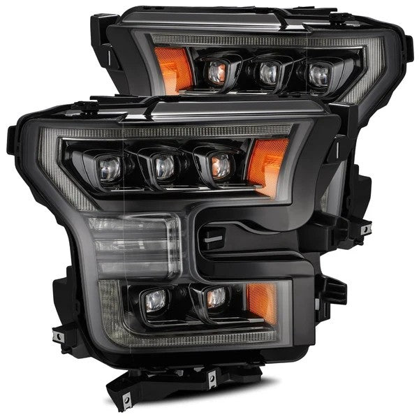 Alpharex Ford F150 (2015-2017) / F150 Raptor (2017-2020) NOVA-Series LED Projector Headlights Alpha-Black (MPN: AXHL-FF15-PPTS-LED-FLB-A-G2) (ARX880163)