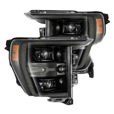 Alpharex Ford F-150 (2021-2023) LUXX-Series Headlights LED tail lights Alpha-Black Housing / Clear Lens (MPN: AHL-FF21-G2-PL-SA-FLB) (ARX880169)