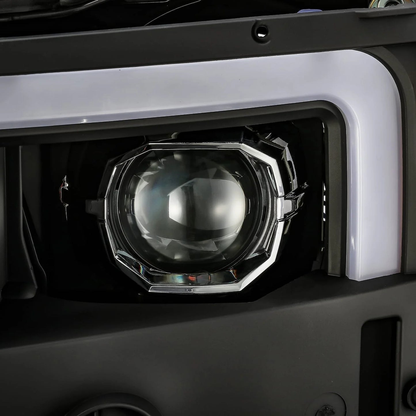 AlphaRex Black Plank Style Halogen Projector Headlights w/ Activation Light, Switchback DRL & Sequential Signal for 2015-2019 Chevrolet Silverado 2500HD/3500HD (SKU ARX880224 / AHL-CL215-P-SA-B)