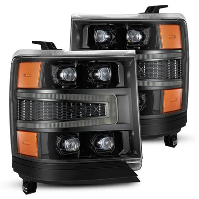 AlphaRex Chevrolet Silverado 1500 (2016-2018) NOVA-Series LED Projector Headlights Chrome w Activation Light Sequential Signal and DRL (ARX880236)