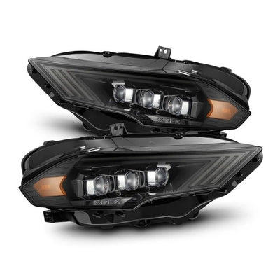 Alpharex Ford Mustang (2018-2023) NOVA-Series LED Projector Headlights Alpha-Black Housing with Clear Lens (AHL-FM18-N-FLB) (ARX880257)