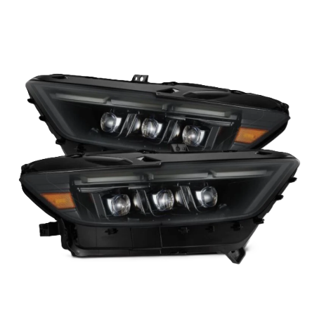 AlphaRex Ford Mustang 2015-2020 NOVA-Series LED Alpha-Black Tri-Projector Headlights – SKU ARX880261