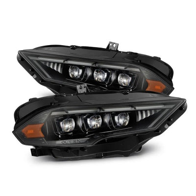 Alpharex Ford Mustang (2018-2023) MK II NOVA-Series LED Projector Headlights Alpha-Black Housing with Clear Lens (AHL-FM18-G2-N-FLB) (ARX880263)