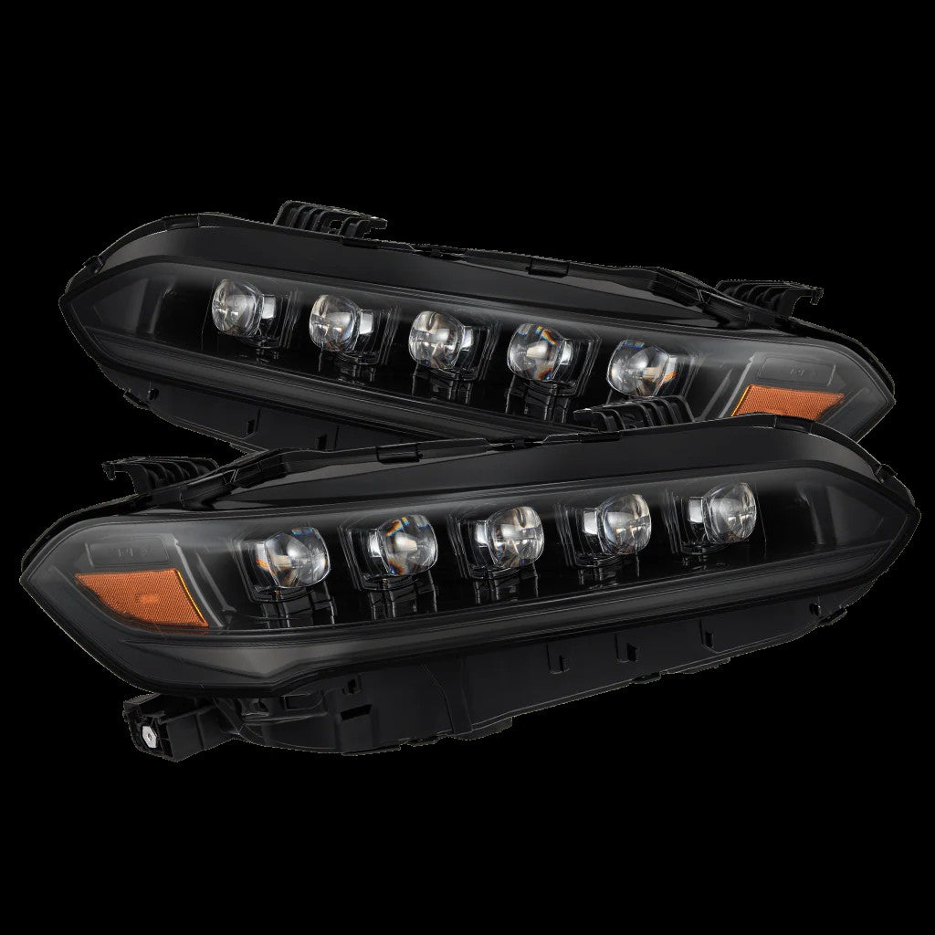 AlphaRex Alpha-Black LED Projector Headlights w/ Activation Light, Switchback DRL & Sequential Signal for 2022-2026 Honda Civic (AHL-HC22-N-FLB)