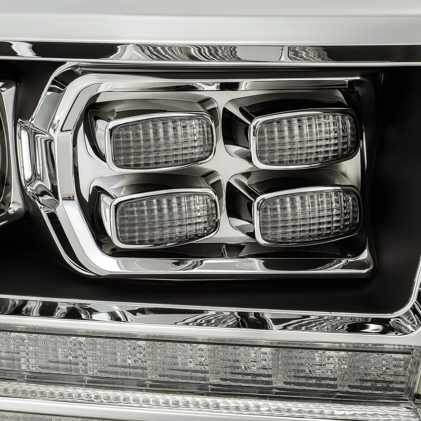 AlphaRex Black Plank Style Halogen Projector Headlights w/ Top Bottom DRL & Sequential Signal for 2009-2018 Ram 1500/2500/3500 & 2019-2024 Ram Classic (SKU ARX880523 / AHL-DR09-P-G4-SA-B)