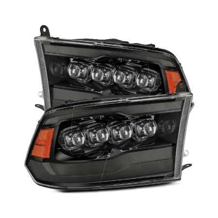 AlphaRex Dodge Ram 1500 / 2009-2018 NOVA-Series LED Alpha-Black Plank Style Projector Headlights DRL – SKU ARX880541