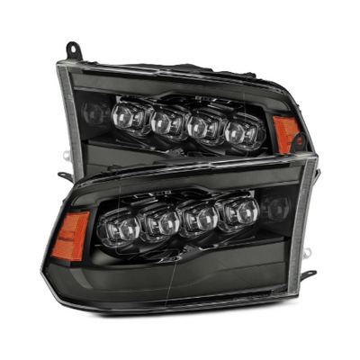 AlphaRex Dodge-Ram 1500/2500/3500/4500/5500 (2009-2024) & 1500 Classic - Alpha-Black Plank Style LED Projector Headlights w/ DRL for (ARX880541) / (AXHL-DR09-PPT-LED-FLB-A-G2)