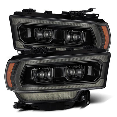 Alpharex Dodge Ram 2500/3500/4500/5500 (2019-2024) / PRO-Series Headlights Alpha-Black Housing / Clear Lens (MPN: AHL-DR219-P-S-FLB) (ARX880546)