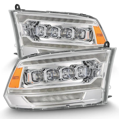 Alpharex Dodge Ram 1500 (2009–2018) / 2500/3500/4500/5500 (2010–2018) / 1500 Classic (2019–2024) NOVA-Series headlights Alpha-Black Housing / Clear Lens (ARX880556)