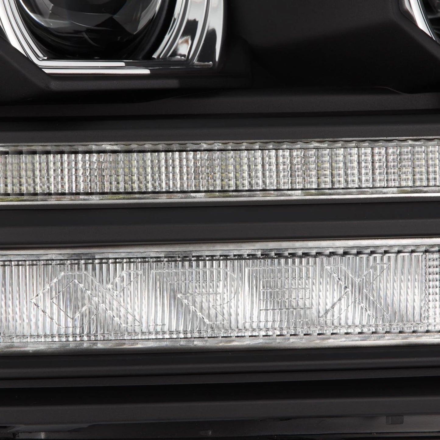 AlphaRex Black Plank Style Halogen Projector Headlights w/ Sequential Signal & DRL for 2009-2018 Ram 1500 & 2019-2024 Ram 1500 Classic (SKU ARX880561 / AHL-DR09-G5-P-S-B)
