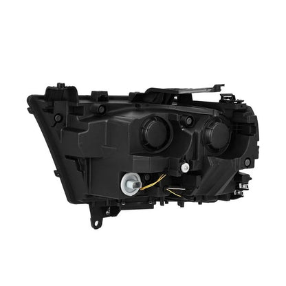 Alpharex Dodge Ram 1500 (2019–2024) PRO-Series headlights Alpha-Black Housing / Clear Lens (MK II 2500 Style) excludes Classic, Limited Longhorn, Limited (ARX880574)