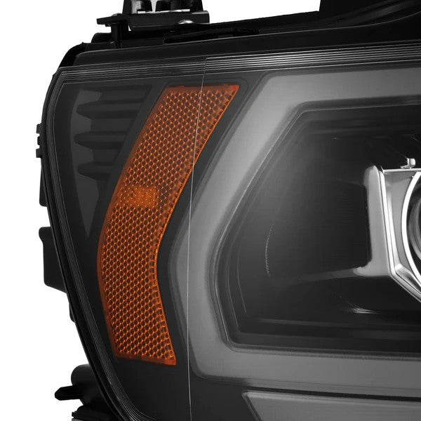 Alpharex Dodge Ram 1500 (2019–2024) PRO-Series headlights Alpha-Black Housing / Clear Lens (MK II 2500 Style) excludes Classic, Limited Longhorn, Limited (ARX880574)