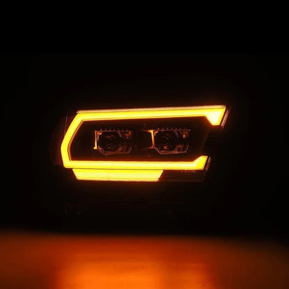 Alpharex Dodge Ram 1500 (2019–2024) PRO-Series headlights Alpha-Black Housing / Clear Lens (MK II 2500 Style) excludes Classic, Limited Longhorn, Limited (ARX880574)