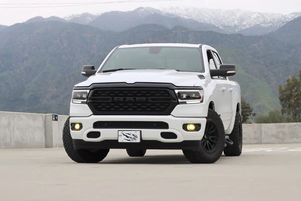 Alpharex Dodge Ram 1500 (2019–2024) PRO-Series headlights Alpha-Black Housing / Clear Lens (MK II 2500 Style) excludes Classic, Limited Longhorn, Limited (ARX880574)