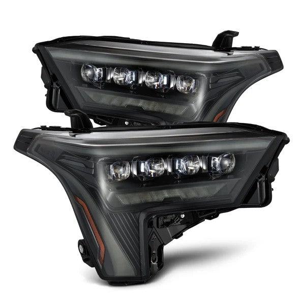 Alpharex Toyota Tundra/Sequoia (2022-2026) NOVA-Series LED Projector Headlights Alpha-Black Housing with Clear Lens (AHL-TUN22-DA-N-FLB / AHL-CVT-TUN22-P) (ARX880871)