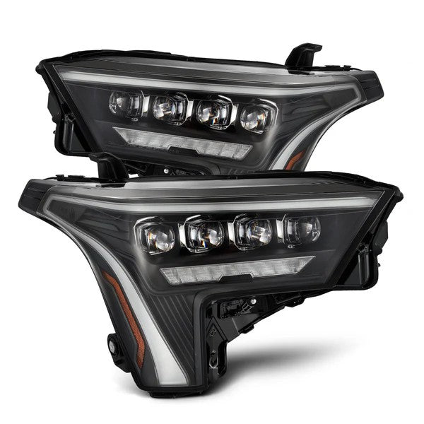 Alpharex Toyota Tundra/Sequoia (2022-2024) NOVA-Series LED Projector Headlights Black Housing with Clear Lens (AHL-TUN22-DA-N-FLB / AHL-CVT-TUN22-P) (ARX880872)