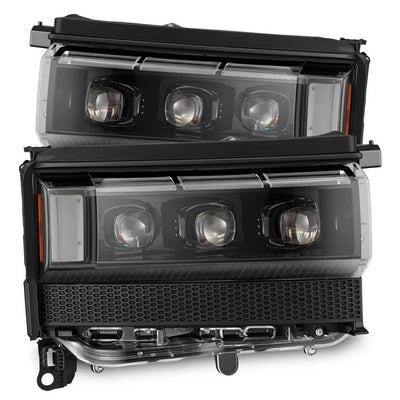 AlphaRex Toyota Land Cruiser (2024-2026) Alpha-Black LED Projector Headlights w/ Activation Light, Switchback DRL & Sequential Signal (AHL-TLC24-N-FLB) / (ARX880896)