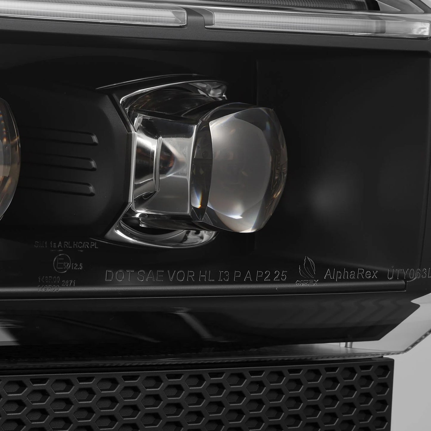 AlphaRex Black LED Projector Headlights w/ Activation Light, Switchback DRL & Sequential Signal for 2024-2026 Toyota Land Cruiser (AHL-TLC24-N-B)