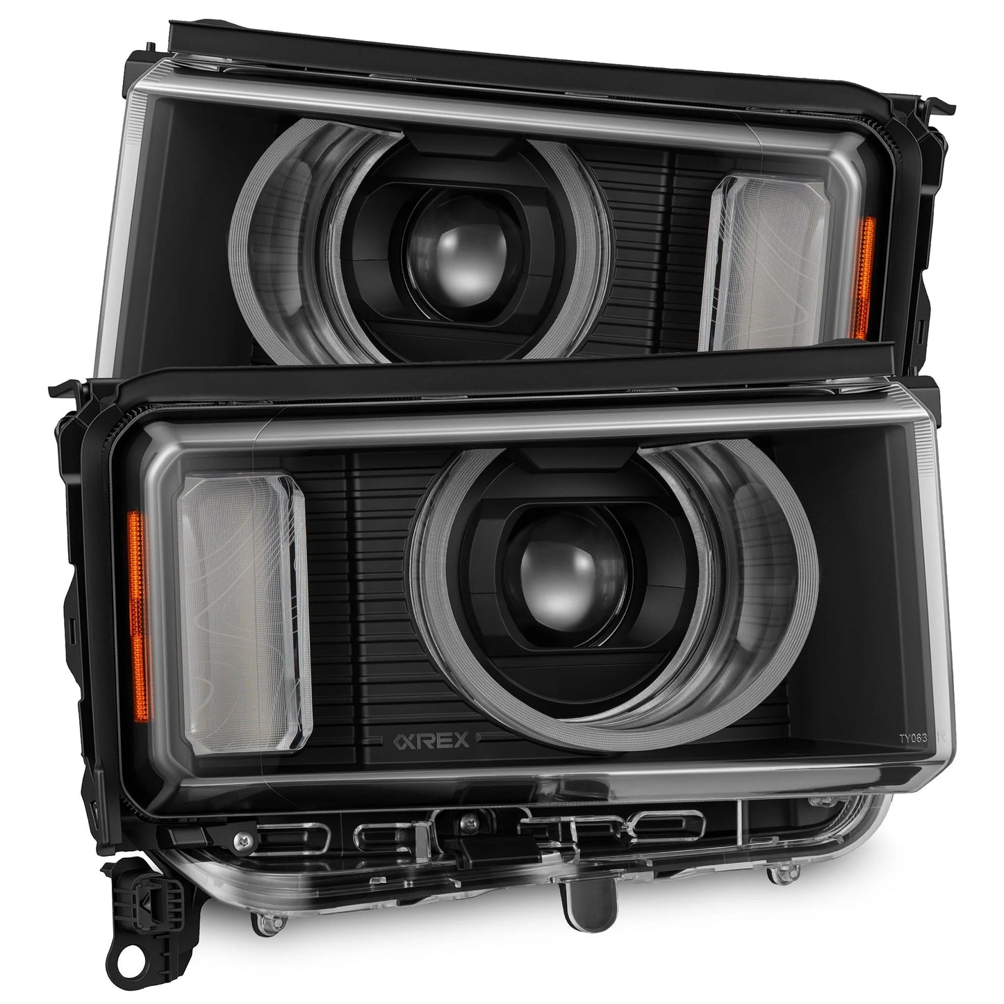 AlphaRex LUXX-Series Black LED Projector Headlights w/ Activation Light, Switchback DRL & Sequential Signal for 2024-2026 Toyota Land Cruiser (AHL-TLC24-PL-SA-B)