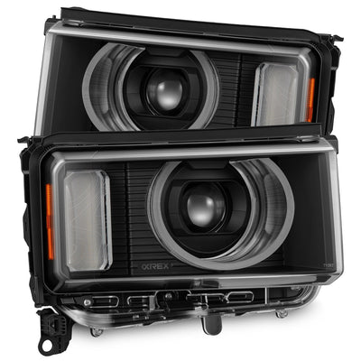 AlphaRex Toyota Land Cruiser (2024-2026) - LUXX-Series Black LED Projector Headlights w/ Activation Light, Switchback DRL & Sequential Signal (AHL-TLC24-PL-SA-B) / (ARX880899)
