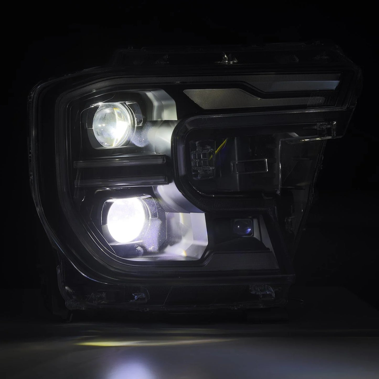 AlphaRex LUXX-Series Black LED Projector Headlights w/ Activation Light, Switchback DRL & Sequential Signal for 2024-2026 Ford Ranger / Ranger Raptor (SKU ARX880903 / AHL-FR24-PL-SA-B)