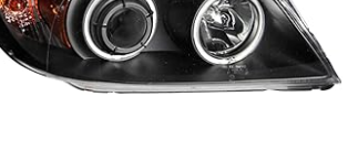 Anzo USA Black Housing Projector Headlights w/ CCFL Halos & SMD LED Accent Bar for BMW 3-Series E90/E91 Halogen Models (2006-2008)  ANZ121335