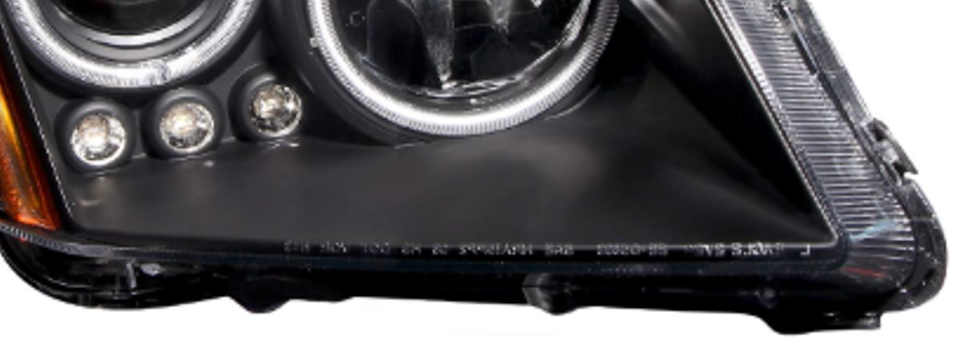 Anzo USA Black Housing Projector Headlights w/ Dual LED Halos & Crystal Clear Lens for Cadillac Escalade (2007)  ANZ121276