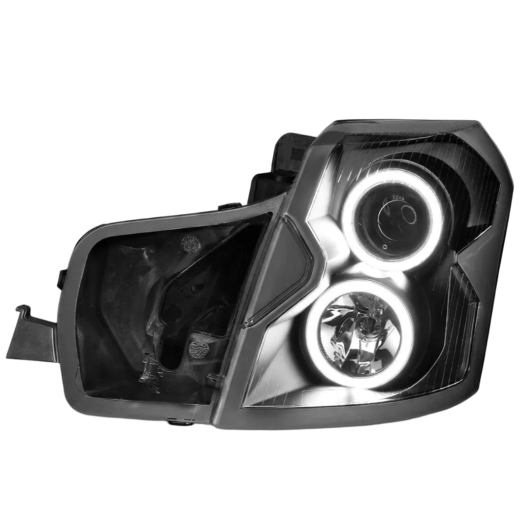 Projector Headlights Black Housing SMD LED Halo for Cadillac CTS - ANZ121417