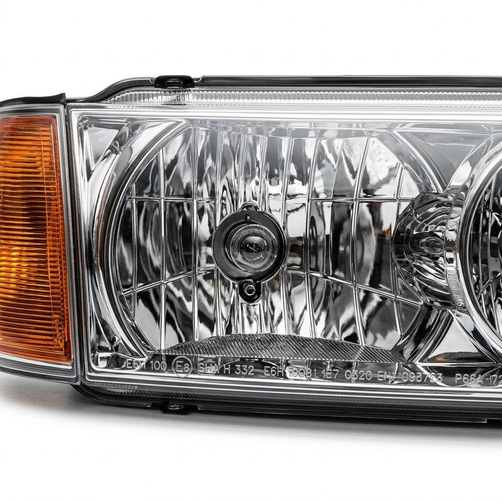 Anzo USA Chrome Crystal 1-Piece Headlights for Chevrolet Blazer (1995-1997) — Pair | ANZ111078