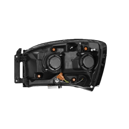 AlphaRex Dodge Ram 1500/2500/3500 2006-2009 LED Black Plank Style Projector Headlights Amber DRL – SKU ARX880536