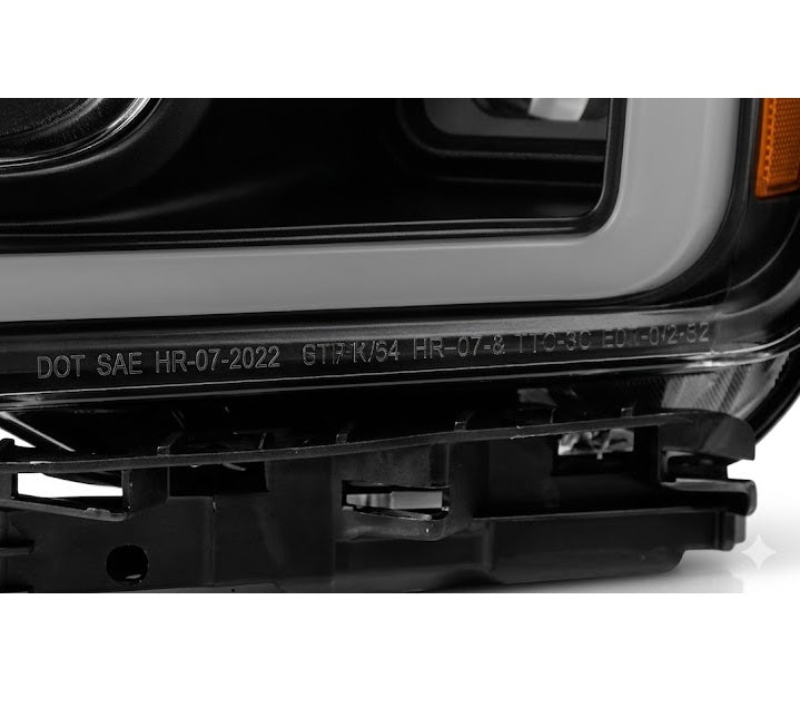 Anzo USA Black Projector LED Headlights w/ Sequential Turn Signal & Light Bar for Ford F-150 (2018-2020) — Pair | ANZ111570