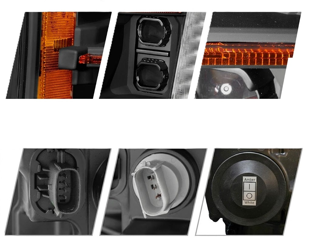 Anzo USA Z-Series Black Plank Style Full LED Projector Headlight for Ford F-150 (2018-2020) — Driver Side Only | ANZ111589X