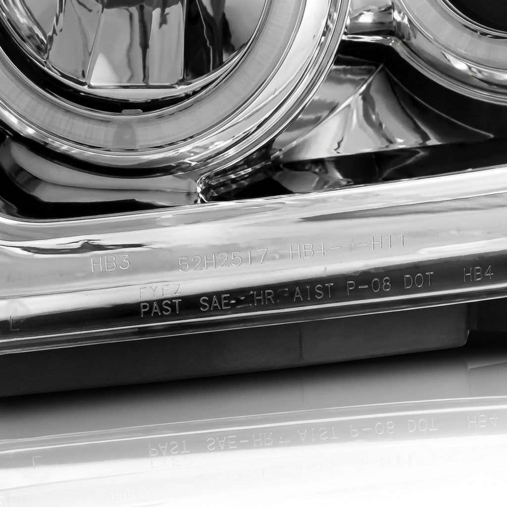 Anzo USA Chrome Housing Projector Headlights LED SMD Halo for Ford F-250 F-350 Super Duty 2008-2010 (Pair) -  ANZ111167