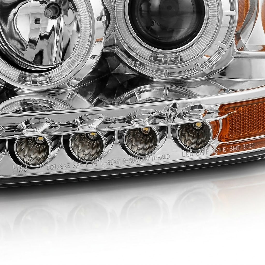Anzo USA Black Crystal Headlights for Ford F-150 (1997-2003) & Expedition (1997-2002) — Pair | ANZ111031