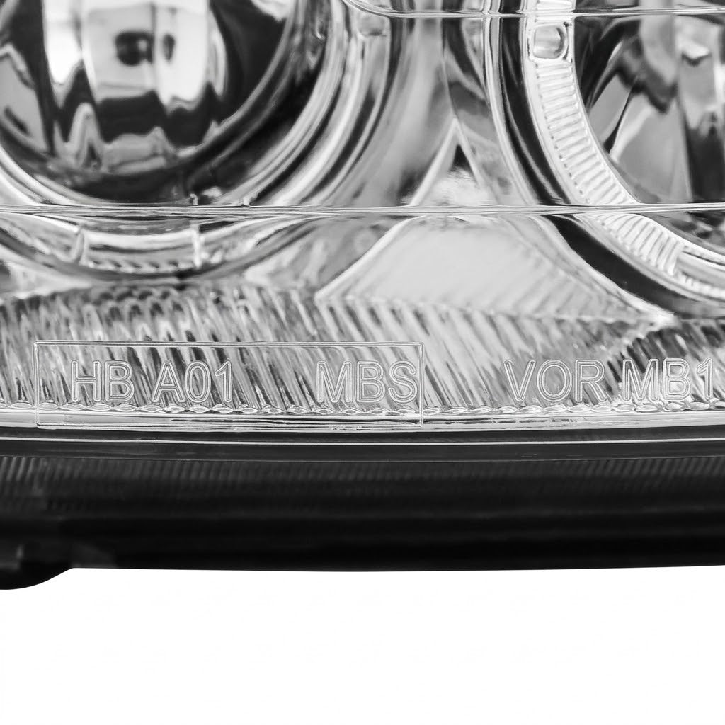 Anzo USA Black Housing Crystal Headlights LED Halo for GMC Sierra and Yukon 1999-2006 - ANZ111207